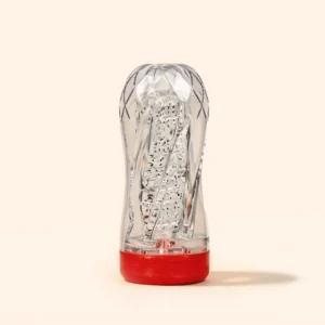 Crystal Grip Reusable Textured Sleeve – Premium Soft TPE Stroker