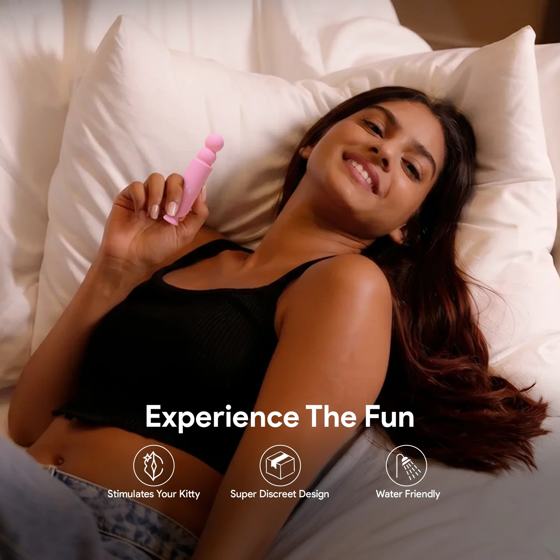 CandyPop Mini Wand Vibrator – Rechargeable Bullet Massager with Protective Travel Cap - Image 4