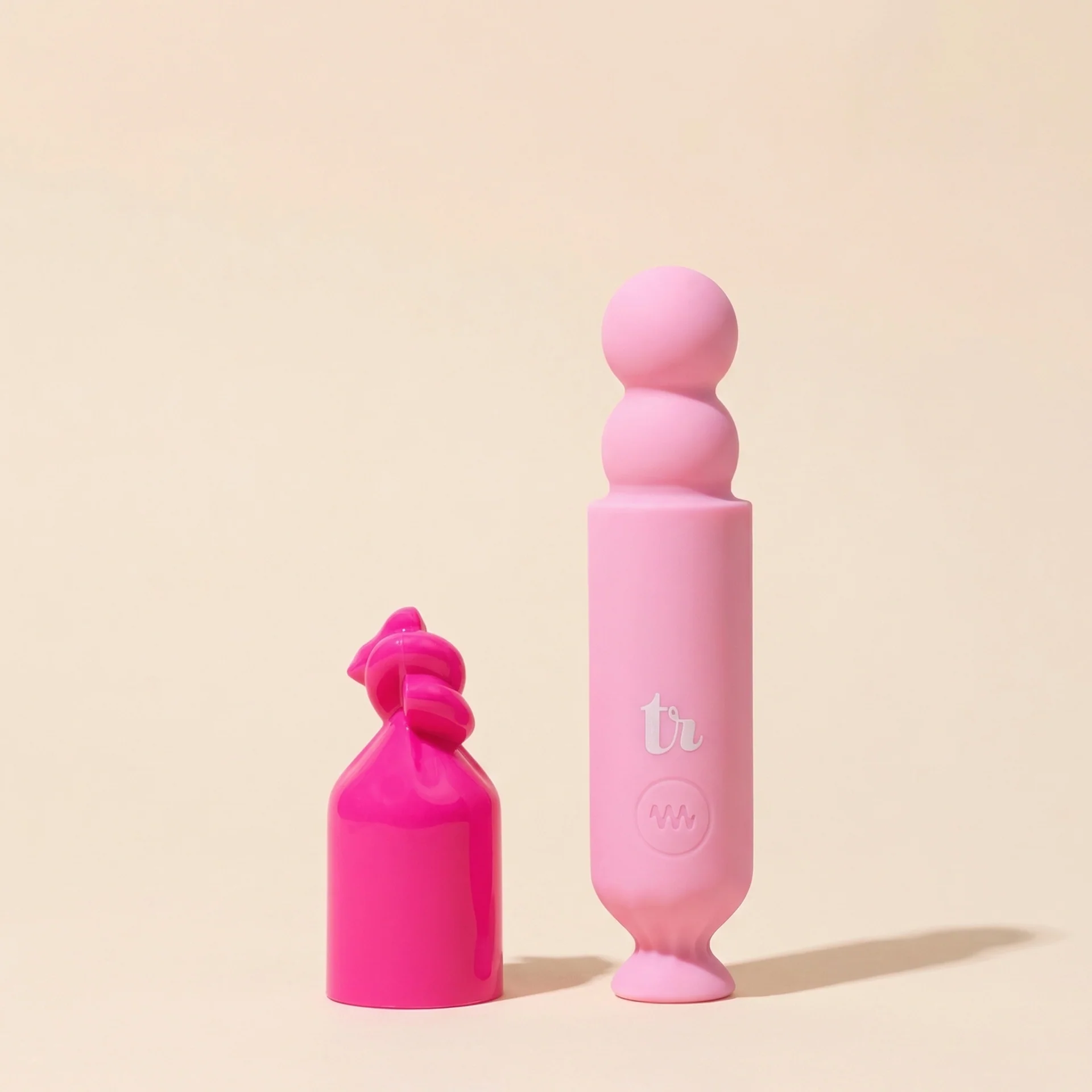 CandyPop Mini Wand Vibrator – Rechargeable Bullet Massager with Protective Travel Cap