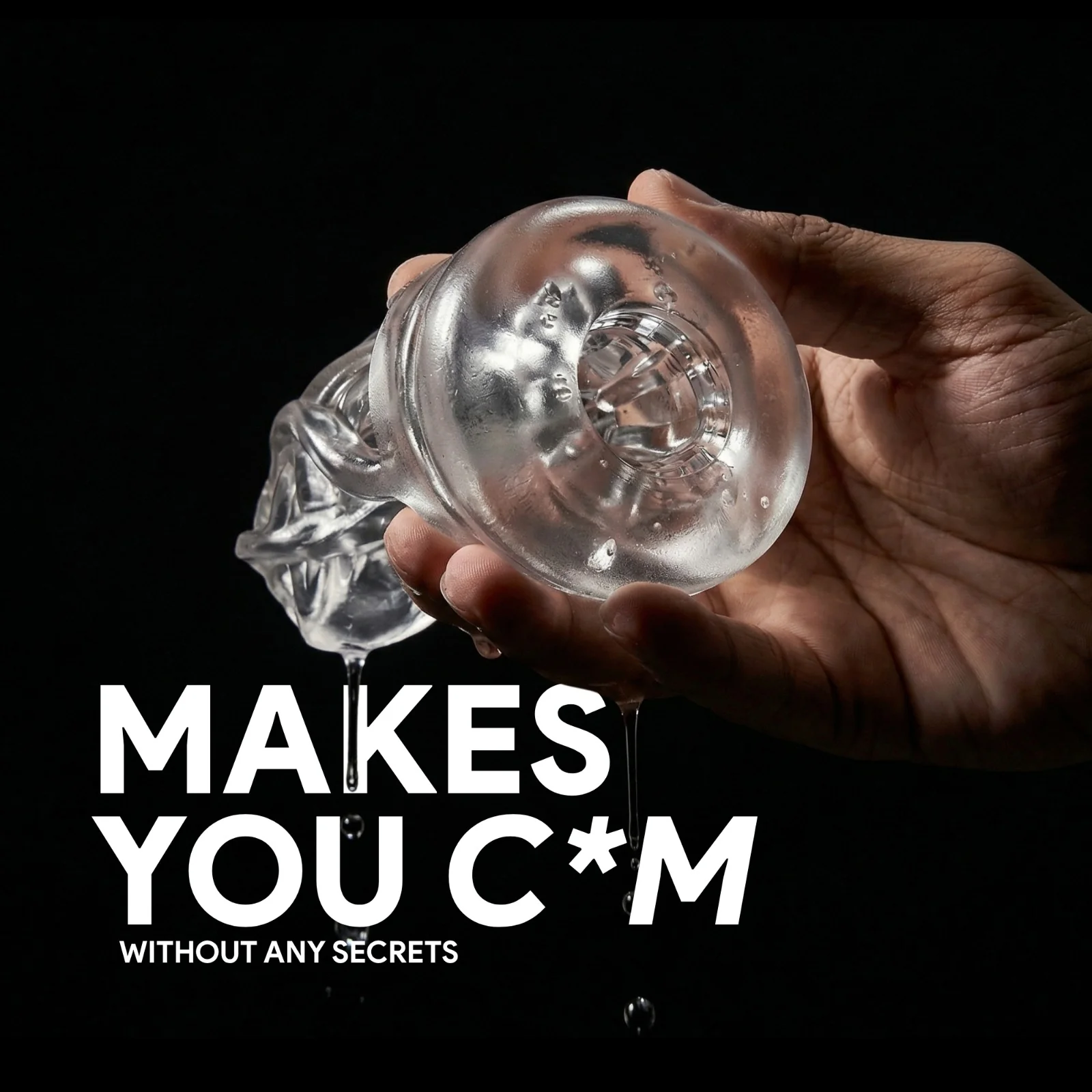 Crystal Grip Reusable Textured Sleeve – Premium Soft TPE Stroker - Image 3